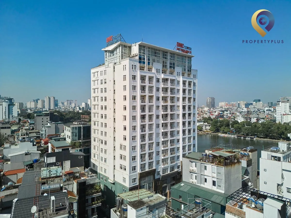 Toàn cảnh tòa nhà DMC-Tower nhìn từ trên cao tại quận Ba Đình, Hà Nội